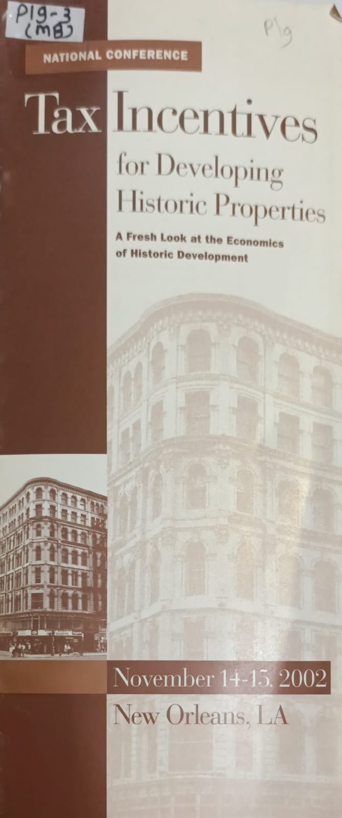 Tax-Incentives For Developing Historic Properties - National Conference