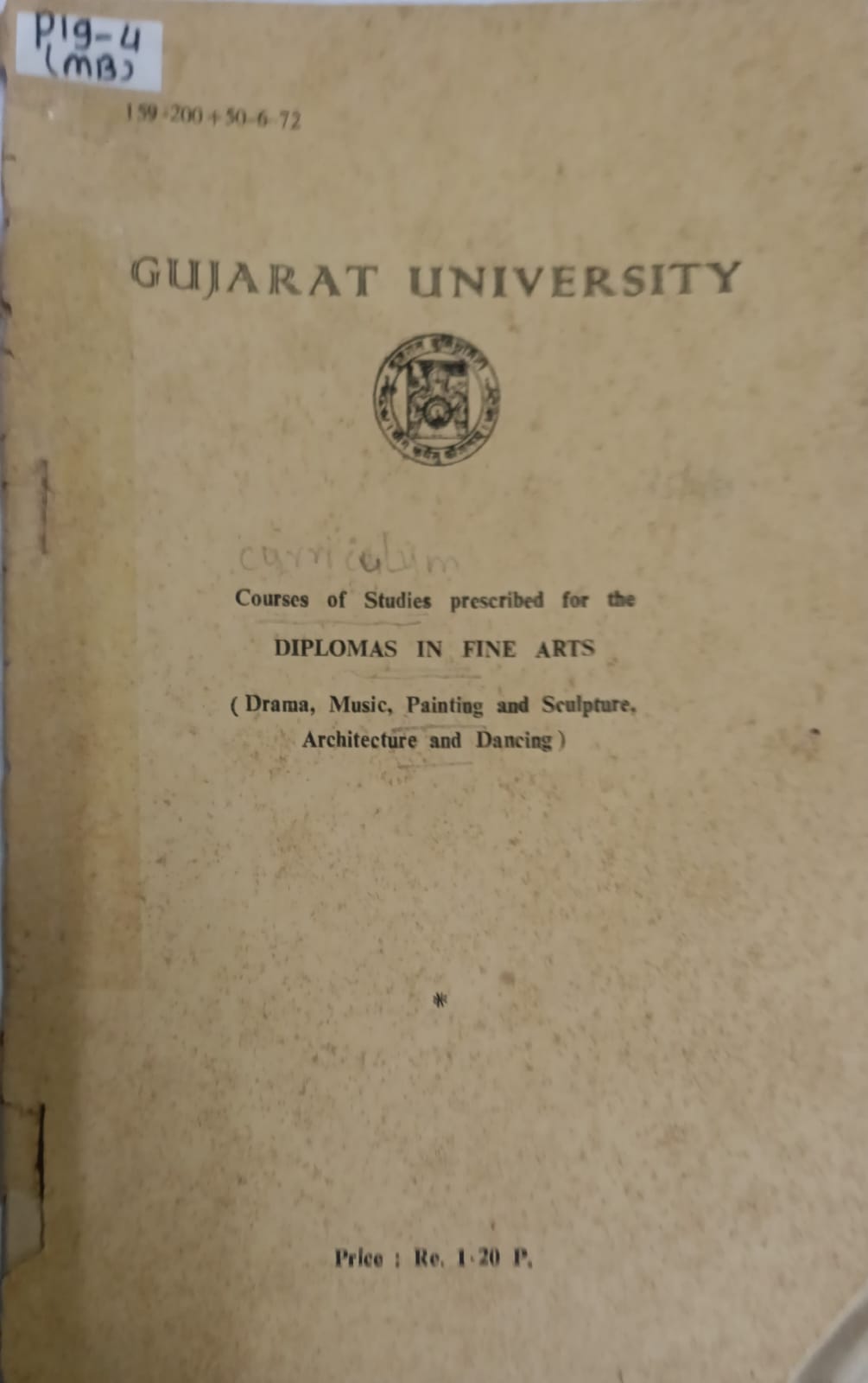 Curriculum Courses OF Studies Diplomas In FINE Arts