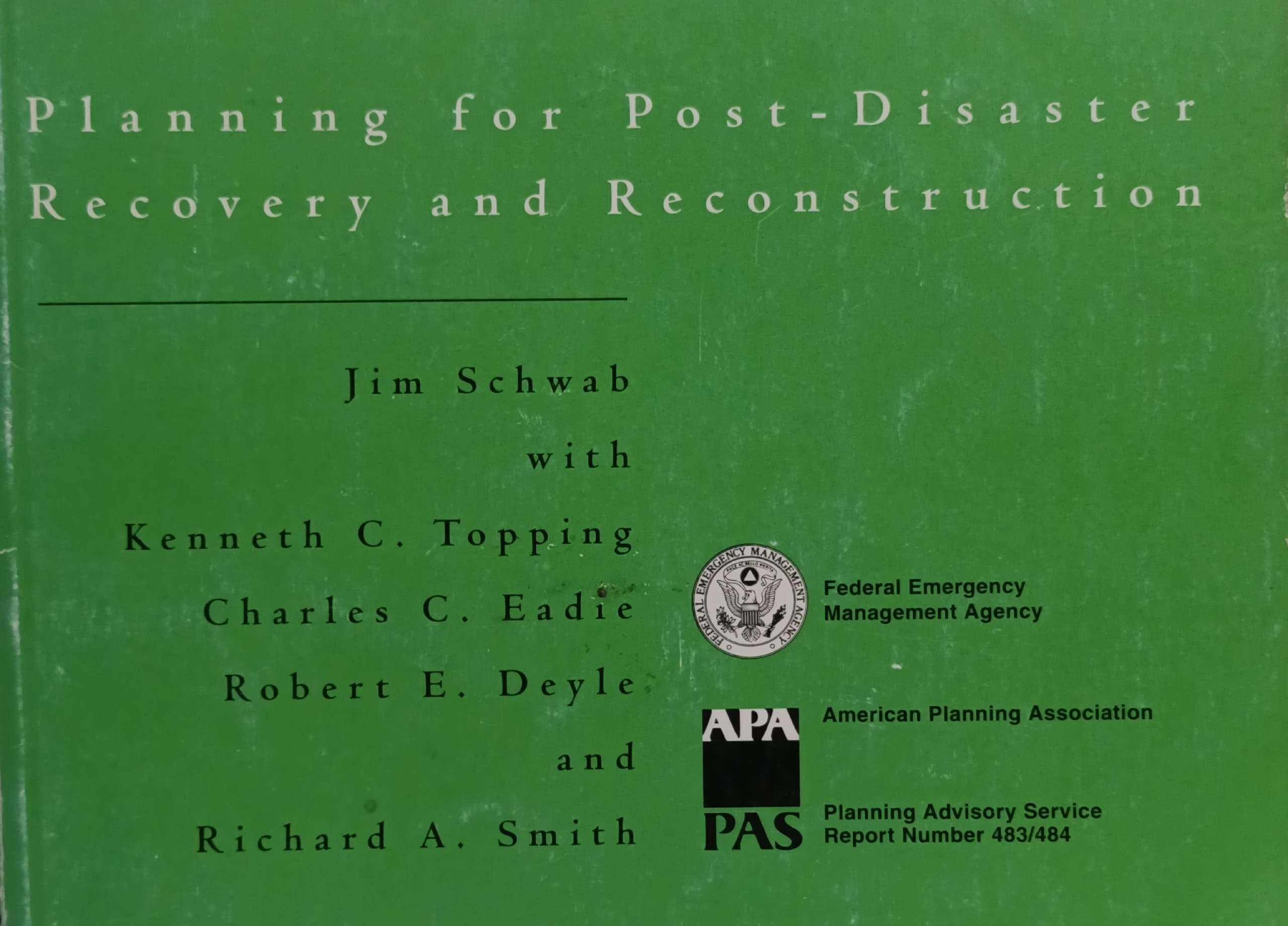 Planning For Post-Disaster Recovery  And Reconstruction