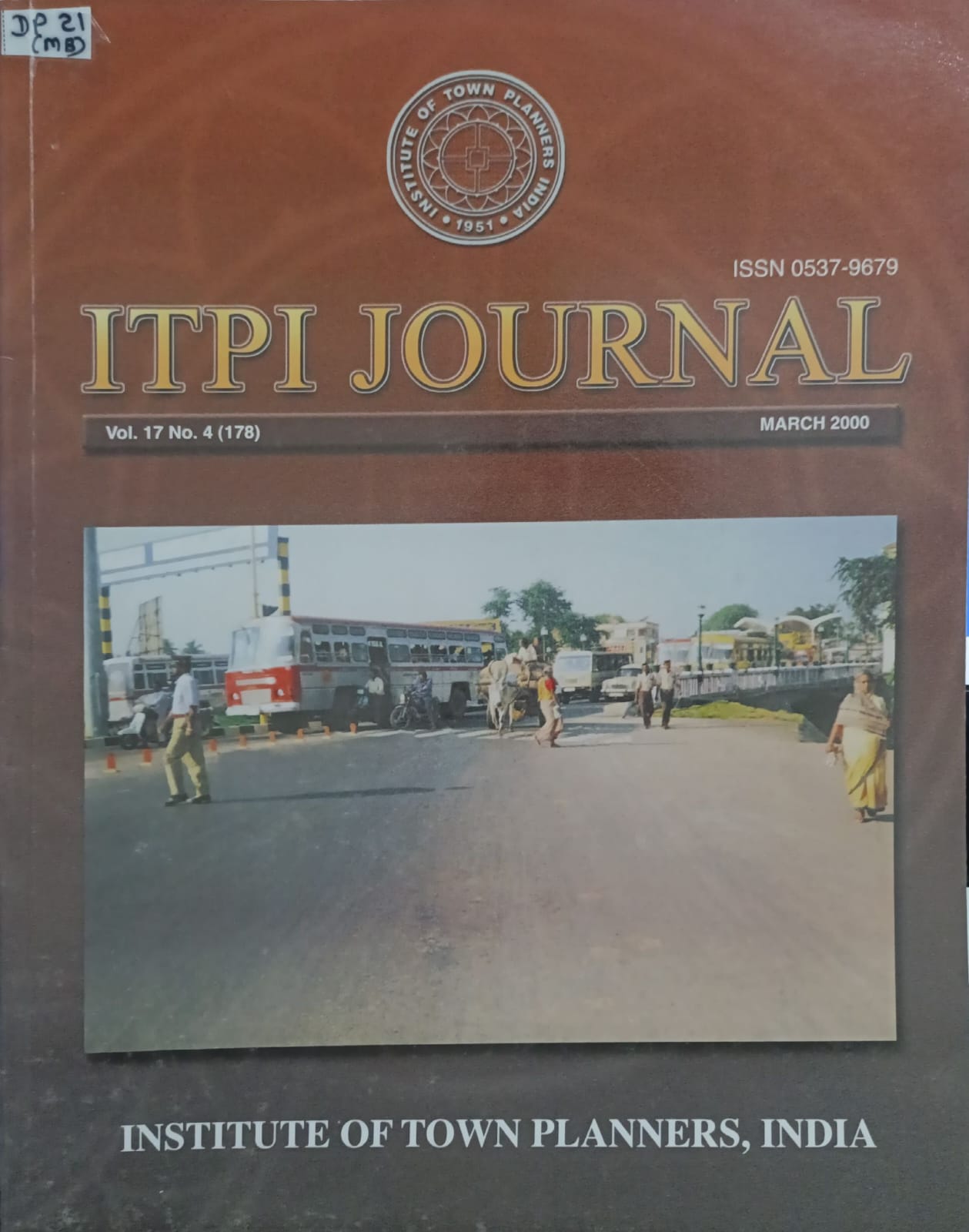 ITPI Journal _Institute Of Town Planners India