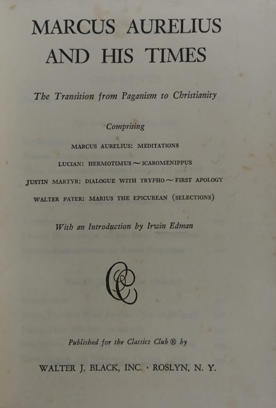 Marcus Aurelius And His Times