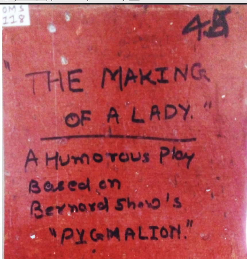THE MAKING OF A LADY (english)