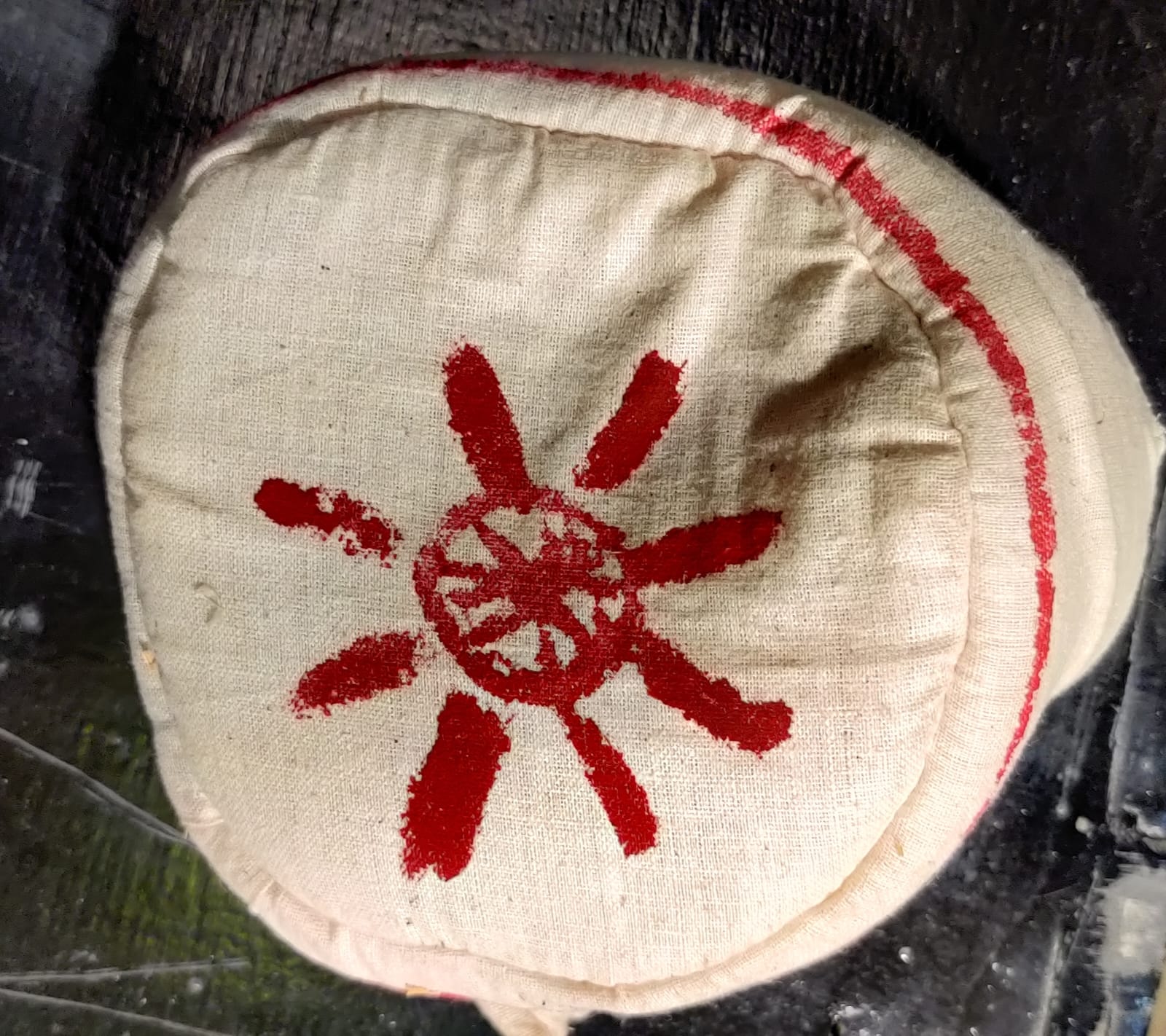 Handmade Fabric Skullcap Prop