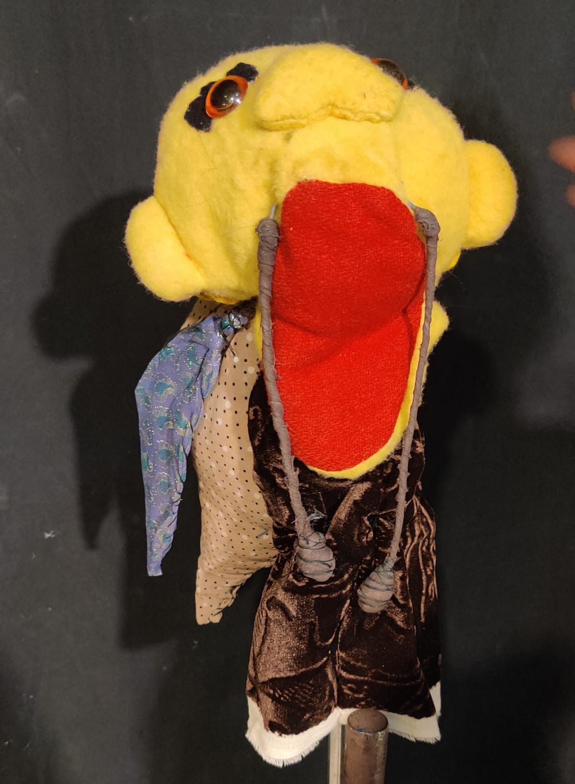 Yellow Bird Rod Puppet