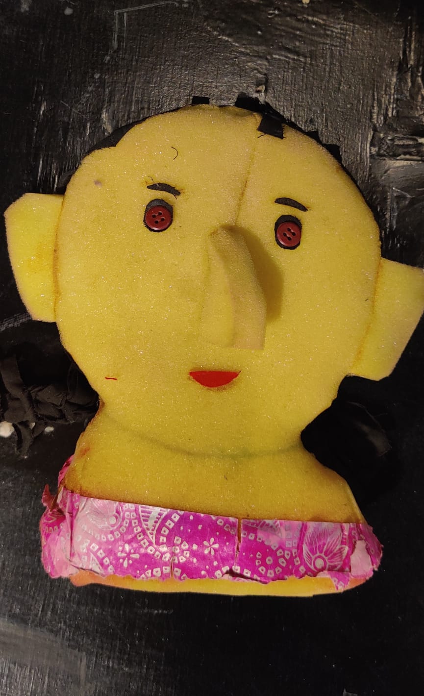 Handmade Yellow Foam Mask