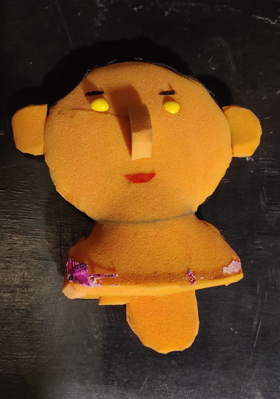 Handmade Orange Foam Puppet