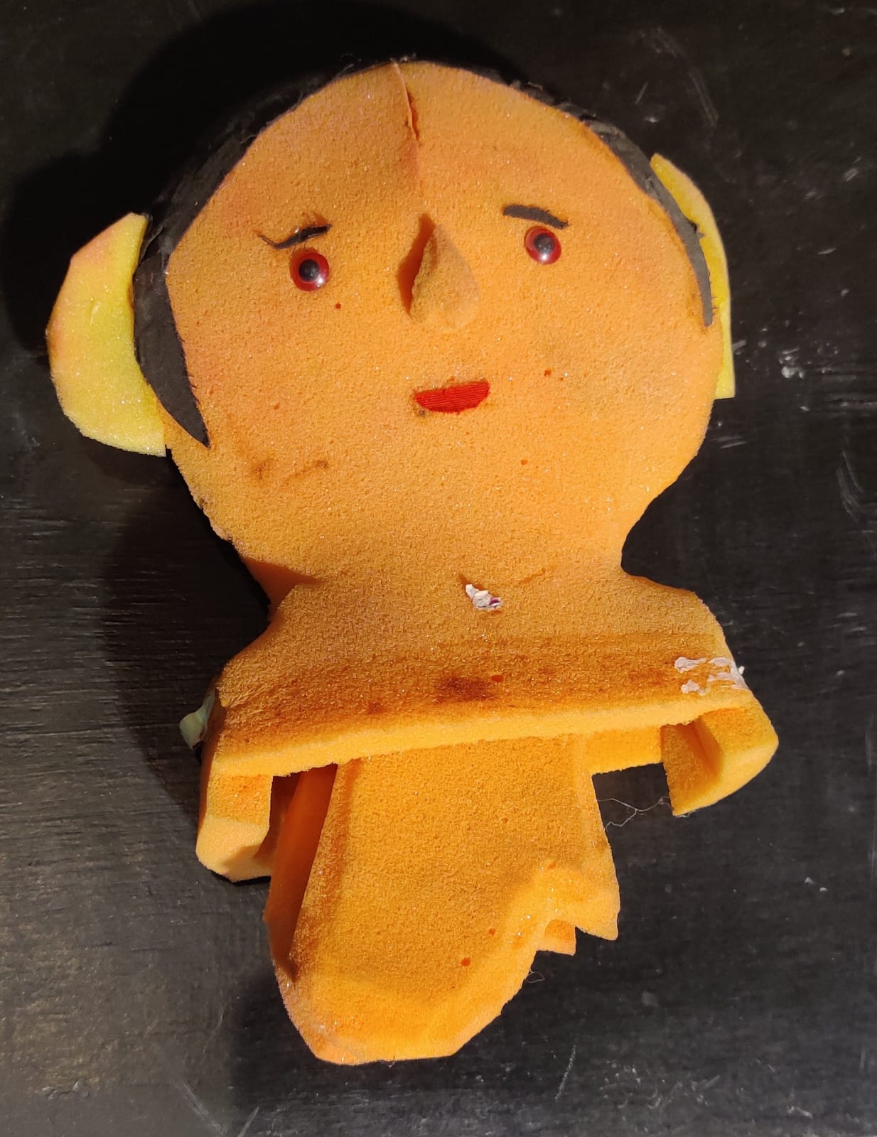 Handmade Orange Female Puppet