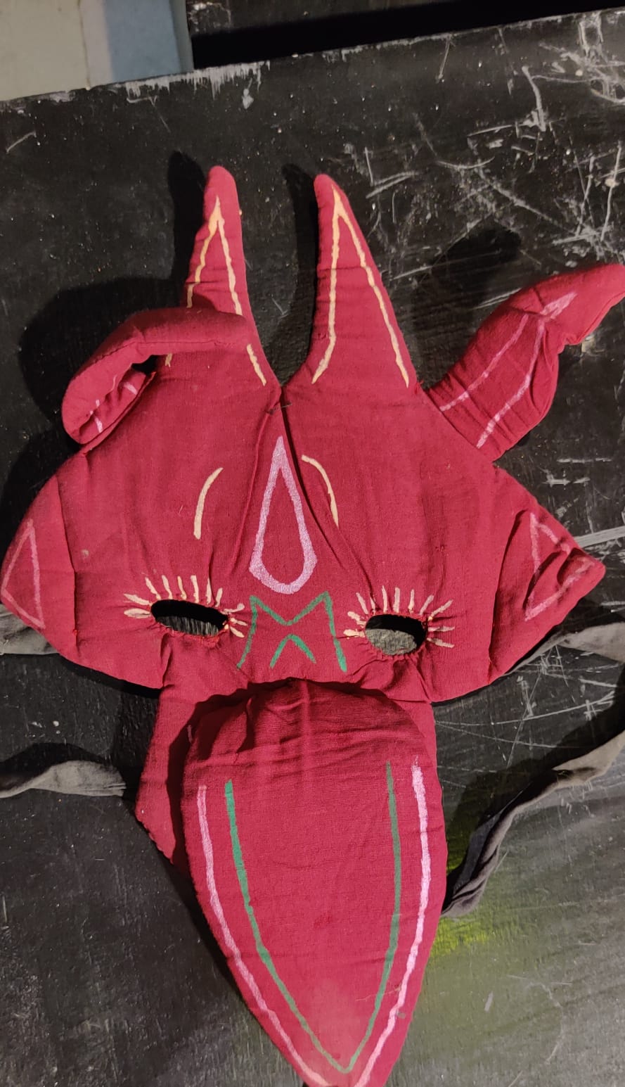 Handmade Red Demon Mask