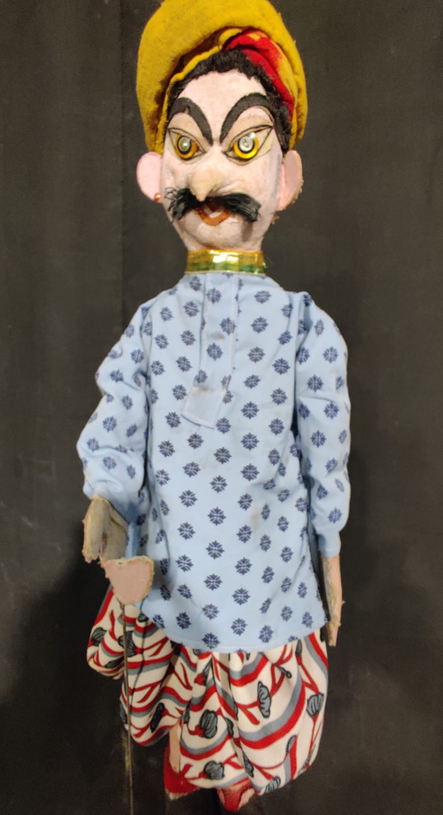Traditional Folk Puppet – Moustached Male Character