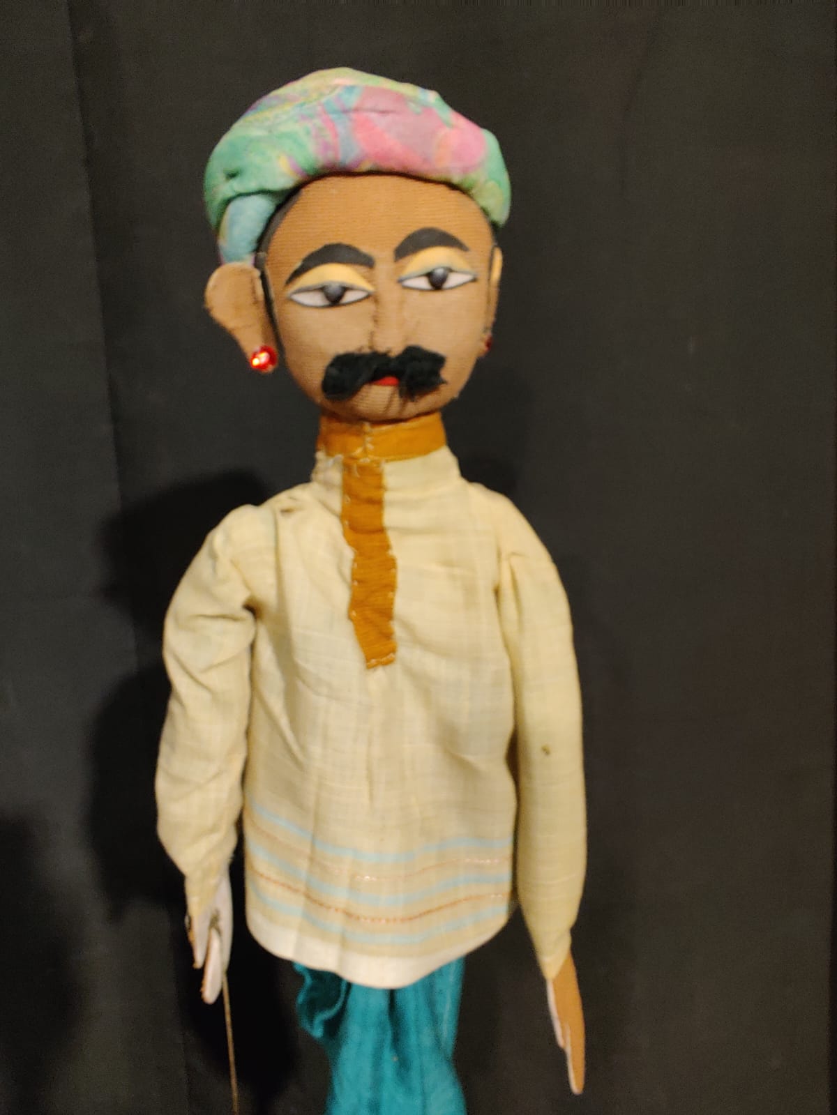 Traditional Folk Puppet – Moustached Male Character