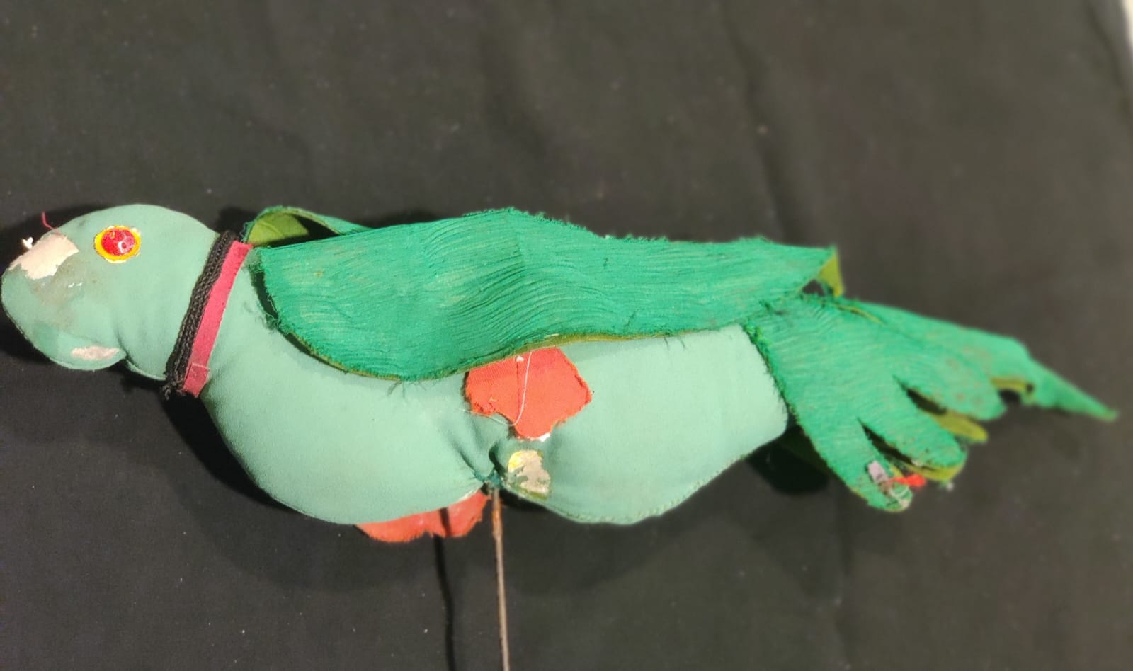 Parrot Puppet / Green Parrot Rod Puppet